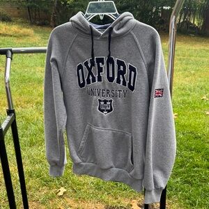 Oxford Gray Hoodie with University Emblem